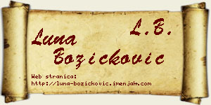 Luna Božičković vizit kartica